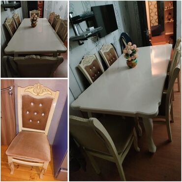 Qonaq otağı üçün, İşlənmiş, 8 stul