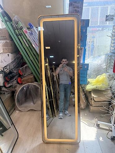 hamam ucun guzgu: Güzgü Döşəmə üstü, Düzbucaqlı, Makiyaj üçün, Arxa işıqlı — 2