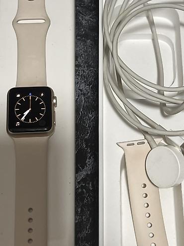 irsad electronics smart saatlar: Apple Watch Series 2 nəsil – Gold/alüminium korpus, krem rəngli — 7