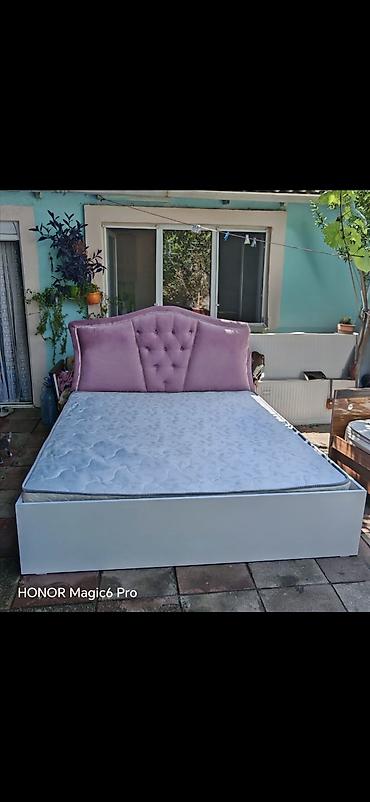 intex matras: Bazalı iki nəfərlik çarpayı və döşək seti - Rənglər: ağ baza — 1