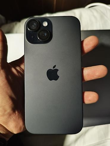 айфан 16: IPhone 15, Новый, 128 ГБ, Черный, Зарядное устройство, Защитное стекло, Чехол, 100 % — 3