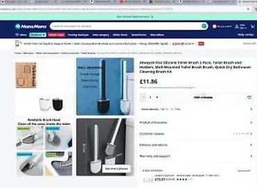 Ostali proizvodi za kuću: Silikonska WC četka sa zidnim držačem - Materijal glave: meki TPR — 9