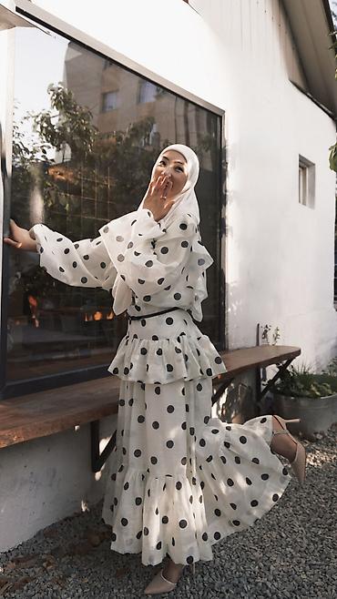 Повседневные платья: Продаю платье размер-L Новая Верх просвечивает надо носить лонгслив🤍✨ — 6