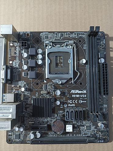 Комплектующие для ПК: Материнская плата для ПК, Б/у, ASRock, LGA1150, Micro-ATX — 2