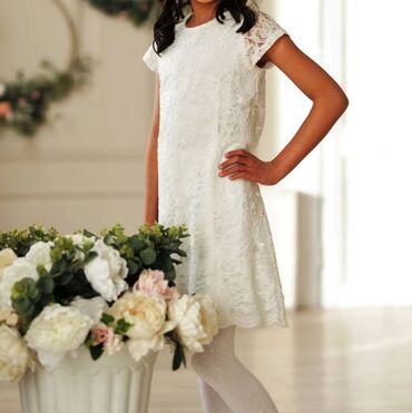 платья для свадьбы: Детское платье, цвет - Белый, Новый