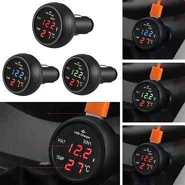 multimedija golf 6: VOLTMETAR TERMOMETAR USB PUNJAC 24V 12V | Voltmetar termometar USB — 1