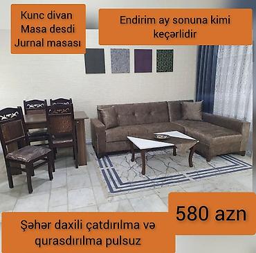 Divan və masa dəstləri: Yeni, Masa və oturacaqlar, Divan, Kredit yoxdur, Azərbaycan — 1