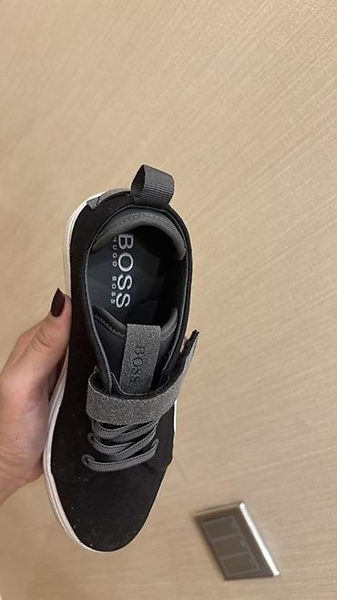 Krossovkalar: HUGO BOSS uşaq krossovkası -original - Rəng: qara üst, boz detal və — 4