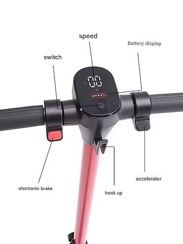 Elektrikli samokatlar: Скутер Elektrik Skuter – LED işıqlı, portativ şəhər nəqliyyatı — 8