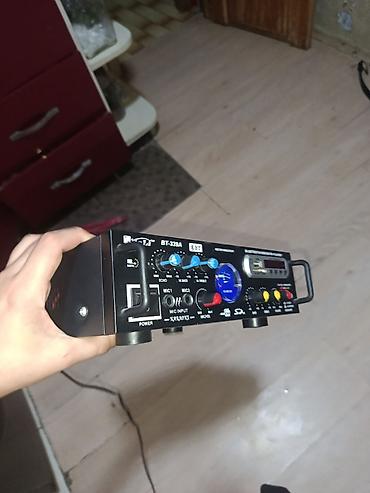 Усилители: Səsi güclü verir 4 çıxışlıdır bass verir 2 micrafon girişi var — 2