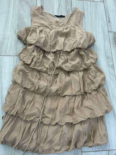 lepe haljine: Zara L (EU 40), bоја - Bež, Drugi stil, Na bretele