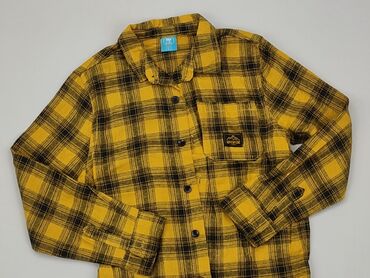 koszula w ryby: Shirt 8 years, condition - Very good, pattern - Cell, color - Yellow