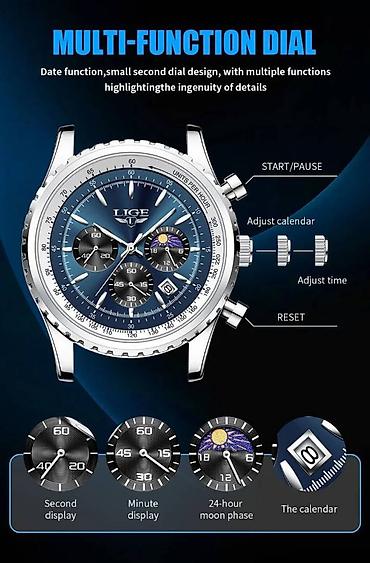 ženski satovi rolex: NOVO ! Muški LIGE luksuzni sat sa hronometrom Muški kvarcni elegantni — 5