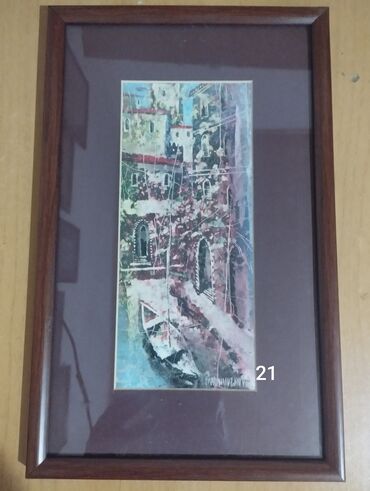 Şəkillər, tablolar: Istedadli ressam Mahmudzadenin 1999-cu ilde yaratdigi "Baki kendleri — 12