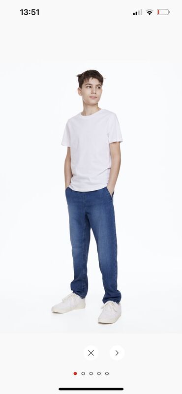 şalvar razmerleri: H&M jeansler. Chox rahat ve yumshag materiali var. Olchu sehv