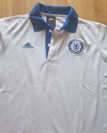 muski prsluk adidas: ﻿﻿ADIDAS CHELSEA football club dres, polo majica bela, bele boje, sa