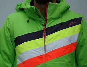 Zimske jakne: Muška zimska jakna – neon zelena sa prugama - Sportski kroj sa — 24