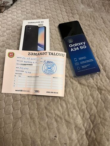 Samsung: Samsung Galaxy A34 5G, rəng - Qara, Zəmanət — 7