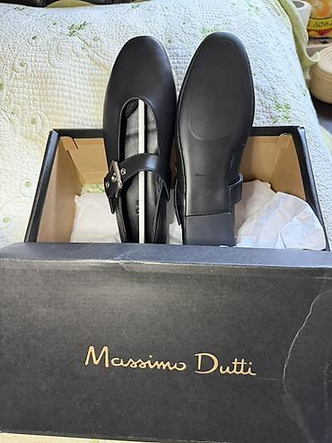 Туфли, 37, Massimo Dutti, Новый, цвет - Черный, Самовывоз, Платная доставка