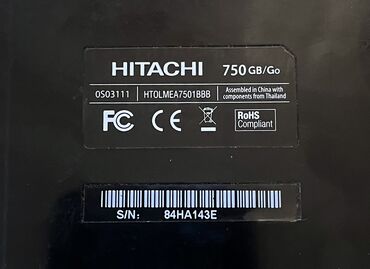 внешние жесткие диски hitachi: Внешний жесткий диск 750GB 2,5 Hitachi HTOLMEA7501BBB-0S03111 Black