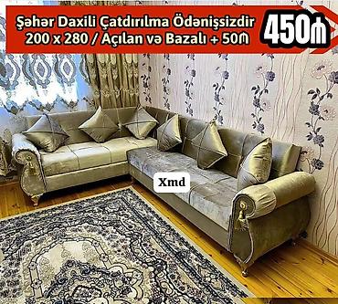 sade divan: Künc divan – 200 x 280 sm ölçü - Açılan mexanizm: rahat şəkildə yataq — 1