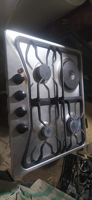 Quraşdırılan qaz-elektrik kombi plitə - 60 sm-lik paslanmayan polad