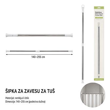 Šipka za zavesu za tuš od nerđajućeg čelika 5200327-A - Tip