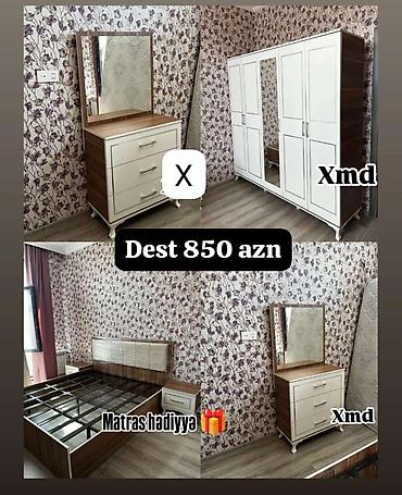 Yataq otağı dəsti Dəst 850 AZN – Hədiyyə: matras Tərkibi: - 160x200