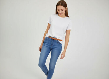czarne legginsy z wysokim stanem push up: Jeans for women, size XS (EU 34)