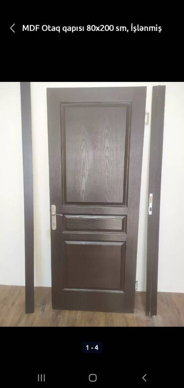 qapı kilidləri: MDF Otaq qapısı 80x200 sm, İşlənmiş