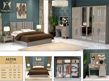 Yataq otağı dəstləri: 2 təknəfərlik çarpayı, Dolab, Komod, Termo, Rusiya, Yeni — 6