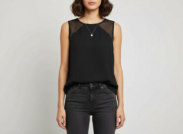 czarne t shirty guess: Rue Paris, Топ жіночий, розмір XS