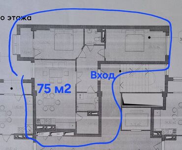 купить финский домик бу: 2 бөлмө, 75 кв. м, Элитка, 4 кабат, ПСО (өзү оңдоп түзөтүп бүтүү үчүн)