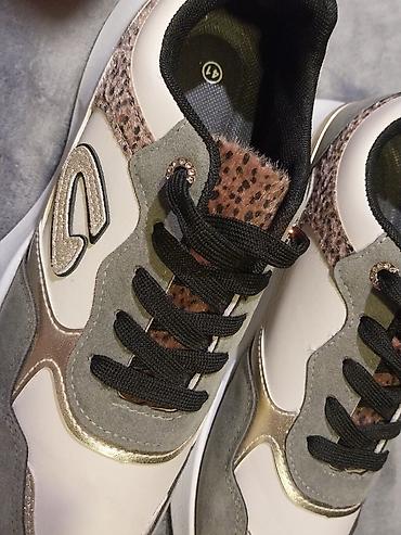 Women's Sneakers and athletic shoes: Ženske patike – modni chunky model - Dizajn: kombinacija bež/ekru sa — 13