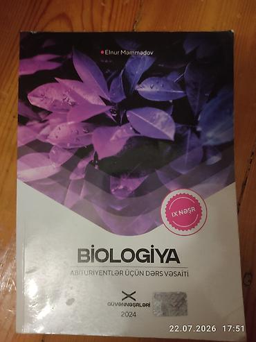 informatika bələdci pdf: Məhsul: “Biologiya – Abituriyentlər üçün dərs vəsaiti” - Müəllif — 1