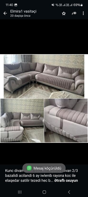 i̇slenmis divan: Угловой диван