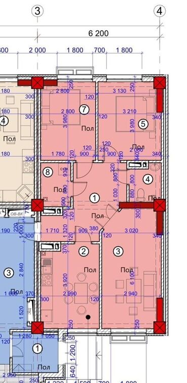 Продажа квартир: 2 комнаты, 63 м², Элитка, 9 этаж, ПСО (под самоотделку)