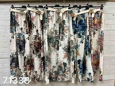mango odeca: Ženske široke pantalone sa cvetnim printom Za punije dame XL 2XL 3XL - — 3
