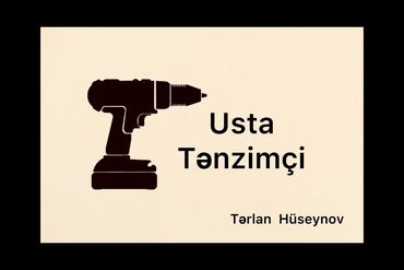 Təmir işləri: Plastik tənzim.Pərdə karnizin asılması.Pəncərə setksı hər növ təmiri