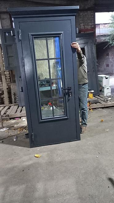 Двери для домов и квартир: Двери для домов и квартир, Бронированная, Одностворчатая, Кыргызстанская, Со стеклом, цвет - Фиолетовый — 8