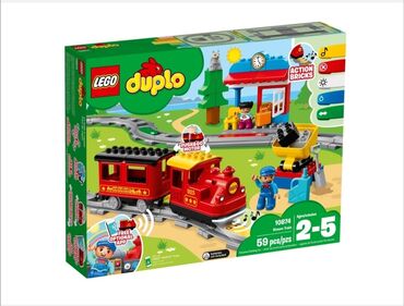 игрушки поезд: Lego Duplo Поезд на паровой тяге 10874 (59деталей), рекомендованный