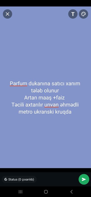 işçi axtarilir: Satış məsləhətçisi tələb olunur, 18-29 yaş, 1 ildən az təcrübə, Aylıq ödəniş