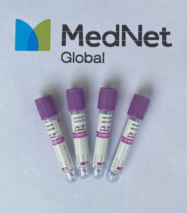 MedNet Global: Пробирка с Фиолетовой крышкой Наполнитель: ЭДТА К2 Объем: 3 мл