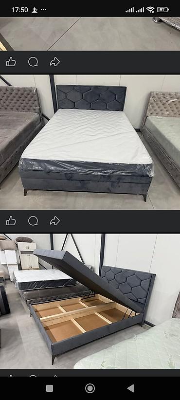 Kreveti: Tapacirani SPRING box francuski krevet sa uzglavljem – model sa — 11