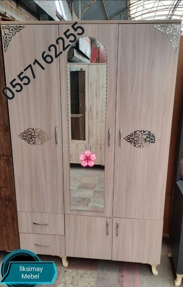 Dolablar: Yeni, Kupe, 3 qapılı Düz dolab, Dolab-asılqan, Azərbaycan — 22