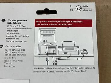 Vezice za kablove: TCM Tchibo set za organizaciju kablova – Cable Manager Set (20 delova) — 3