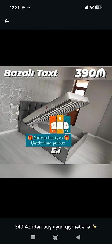 Çarpayılar: Bazalı taxt – geniş saxlama bölməli, mexanizmi ilə asanlıqla — 1