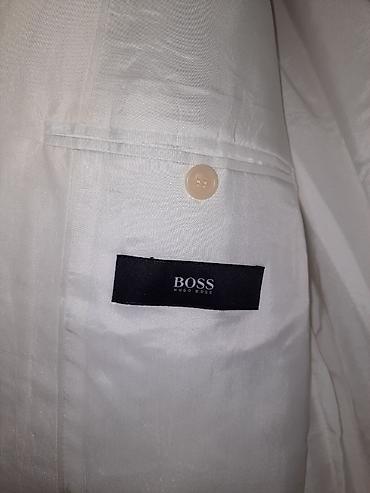 Odela: Hugo Boss musko belo odelo pamuk-svila Musko odelo Hugo Boss — 4