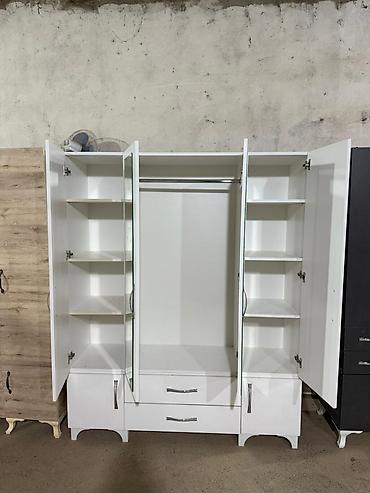 Paltar dolabları, qarderoblar: 4 qapılı geyim dolabı - Ölçü: 1.60 × 47 × 2 m - Material: laminat - — 7