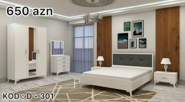 Yataq otağı dəstləri: İkinəfərlik çarpayı, Dolab, Termo, 2 tumba, Azərbaycan, Yeni — 19